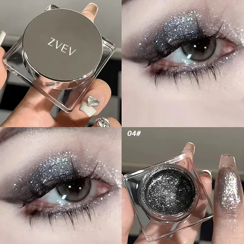 Fard à paupières en Gel liquide, paillettes perlées, surligneur pour le corps, diamant monochrome scintillant, ver à soie, paillettes brillantes, séchage rapide — image 9