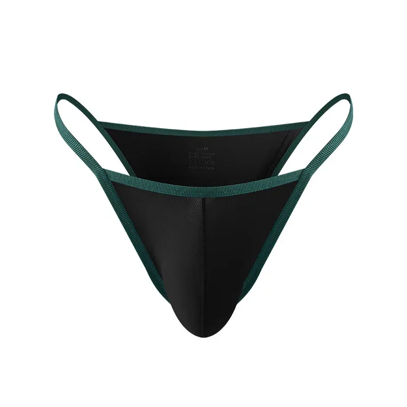 Slip d'été en soie glacée pour hommes, short respirant en fil taille basse — image 28