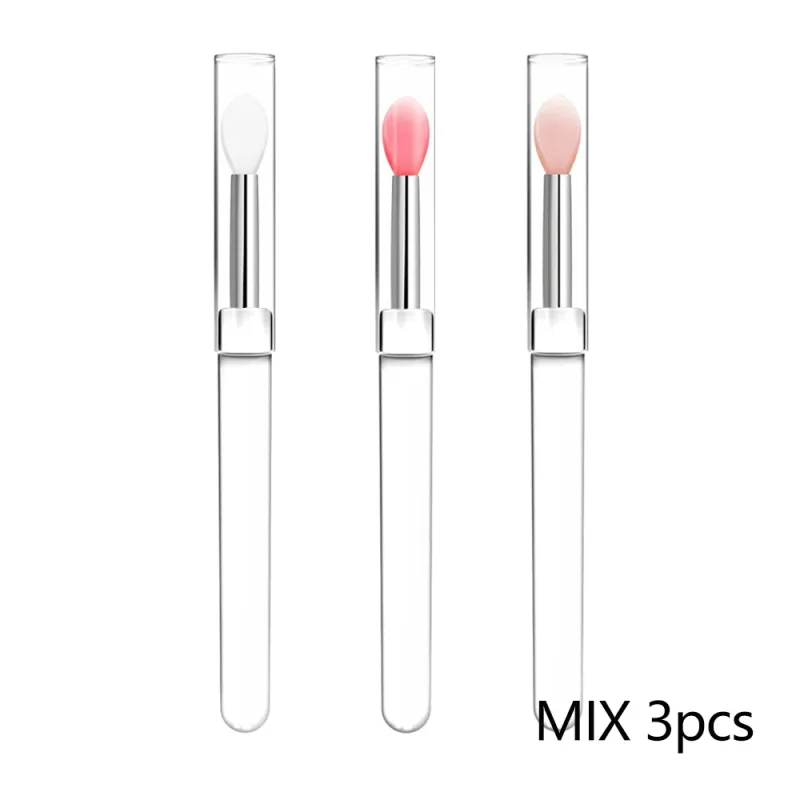 3/15PCS Silicone Lip Mask Applicator Reusable Lip Brush Transparent Lipstick Tool For Lip Gloss Eyeshadow Brushes Makeup Tools