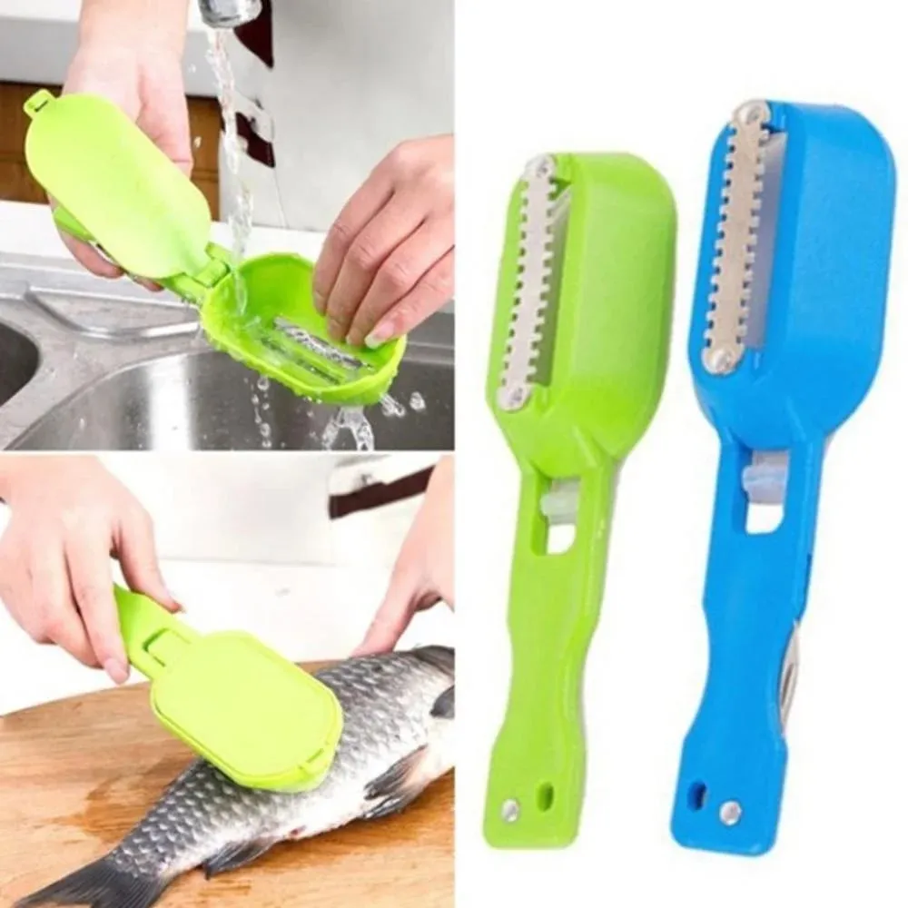 Cepillo multifunción para raspar escamas de pescado, desmontaje de cuchillo de pescado, limpieza rápida de escamas de pescado, herramienta de cocina para el hogar — image 4