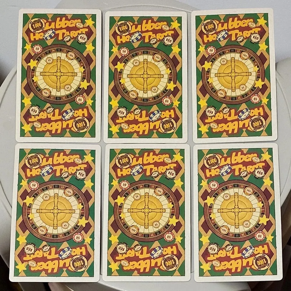 Jeu de Tarot en caoutchouc Vintage à Double relief 12x7cm, dans une boîte rigide, 78 cartes de Tarot d'art de dessin animé ancien — image 3