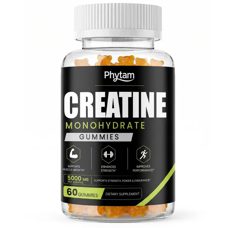 5000mg Creatine Monohydrate Bear Gummies 60 Count Chewable Daily Workout Nutrition Supplement Sinusuportahan ang Athletic Performance at Muscle Maintenance