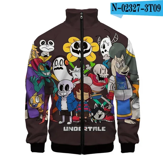 Sang Trọng Phổ Biến Sans Undertale 3D In Hình Dây Kéo Áo Raglan Áo Gió Bé Trai/Bé Gái Thoải Mái Cổ Đứng Áo Áo Khoác — image 38