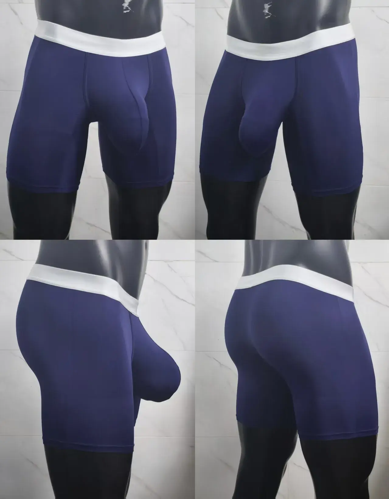 Herren-Boxershorts aus Eisseide, tiefer U-Konvexbeutel, atmungsaktiv, kühl, schnell trocknend, Sport-Laufunterwäsche, Anti-Scheuern, nahtlose Unterhose — image 23