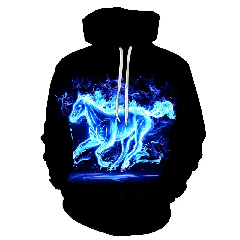 Horse Win Instant Success 3D Print Hoodies Interesting implication Animal Design Men Women Streetwear Pullover Casual Sweatshirt — image 1