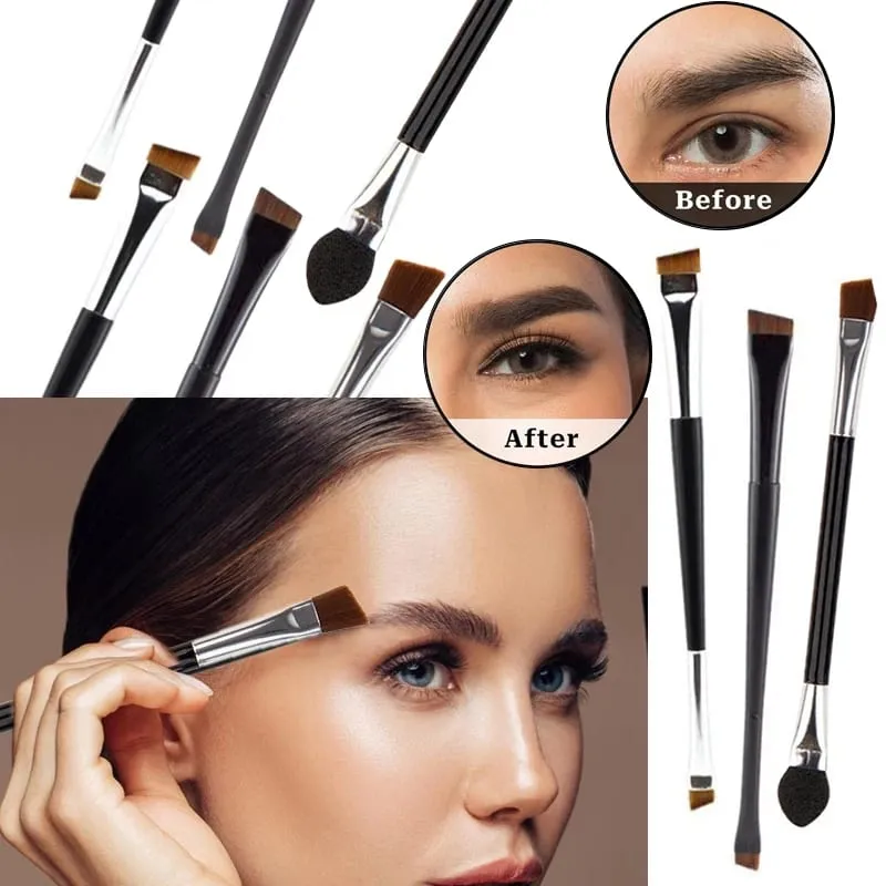 Profesyonel Kaş Fırçası Eyeliner Açılı Düz Kafa Bıçak Göz Kalemi Kaş Kontur Makyaj Fırçaları Çift kafalı Makyaj Aracı 1 ~ 10 ADET — image 2