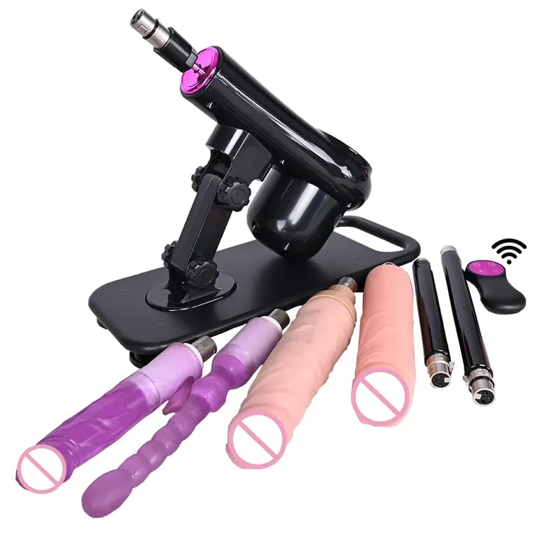 vibratore telescopico automatico della macchina dell'amore che spinge la macchina del sesso con diversi giocattoli allegati al dildo Giocattoli del sesso — image 18