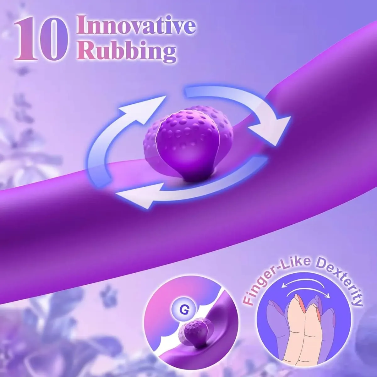 G Spot Rabbit Vibrator 3 dalam 1 Putaran 360° Perangsang Kelentit Kuat Silikon Lembut Dewasa Produk Mainan Seks untuk Wanita Pasangan — image 4