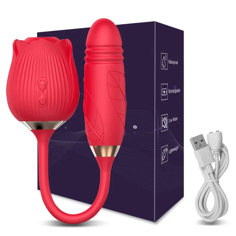 Vibromasseur à succion Rose pour femmes, gode de poussée, ventouse de mamelon, stimulateur de Clitoris, œuf vibrant, jouets sexuels pour adultes — image 12