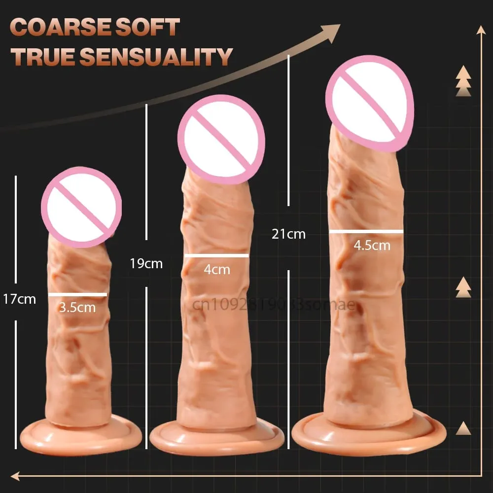 Realistischer Silikondildo mit Saugnapf G-Punkt Analdildos Strapon Dick Analplug Masturbator Erwachsene Sexspielzeuge für Frauen — image 6