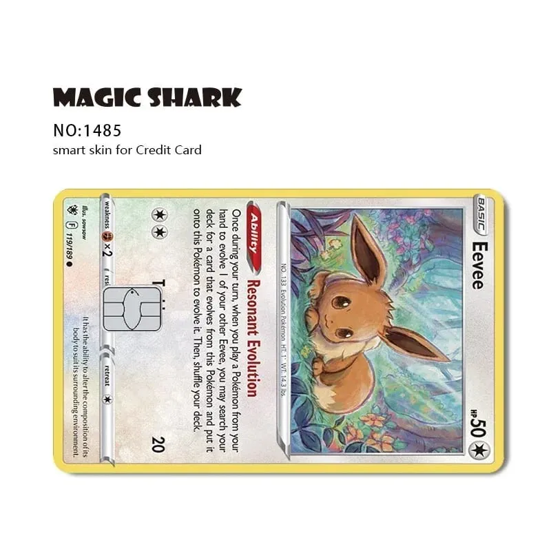 2025 New Pokemons Charizard Blastoise Bulbasaur Eevee Metwo Sticker Film Skin Cover for Credit Debit Card — image 26