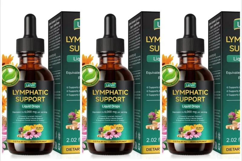 Lenm 60 ml lymfesystem renser immunstøtte Flydende kosttilskud Naturlige organiske lymfedråber til balancestøtte — image 9