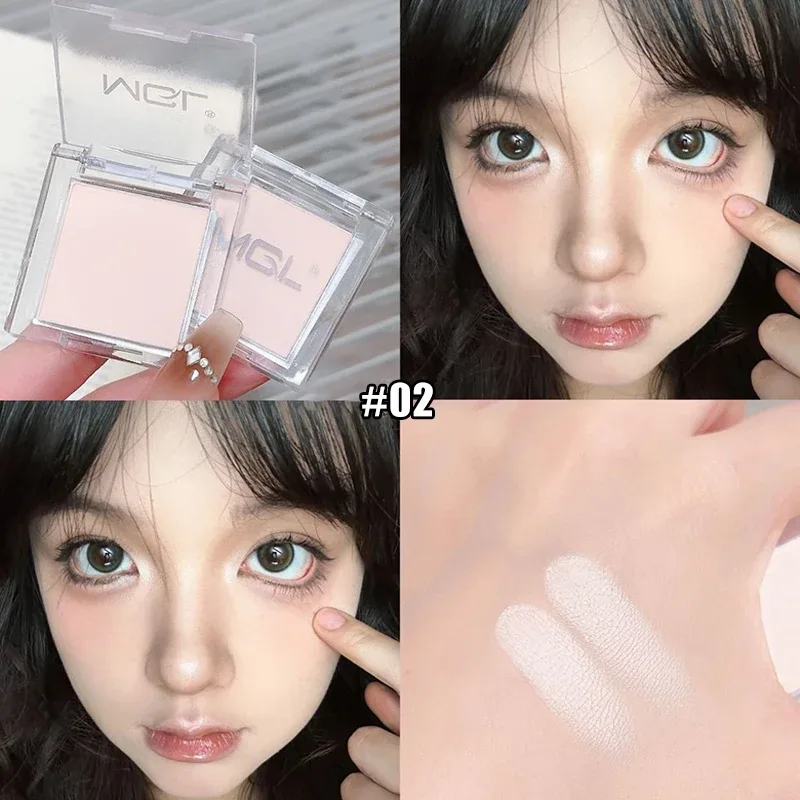 Mat hvid monokrom øjenskyggepalette Naturlig 3D Brightening Eyeshadow Highlighter Powder Langtidsholdbar øjenmakeuppalette — image 8