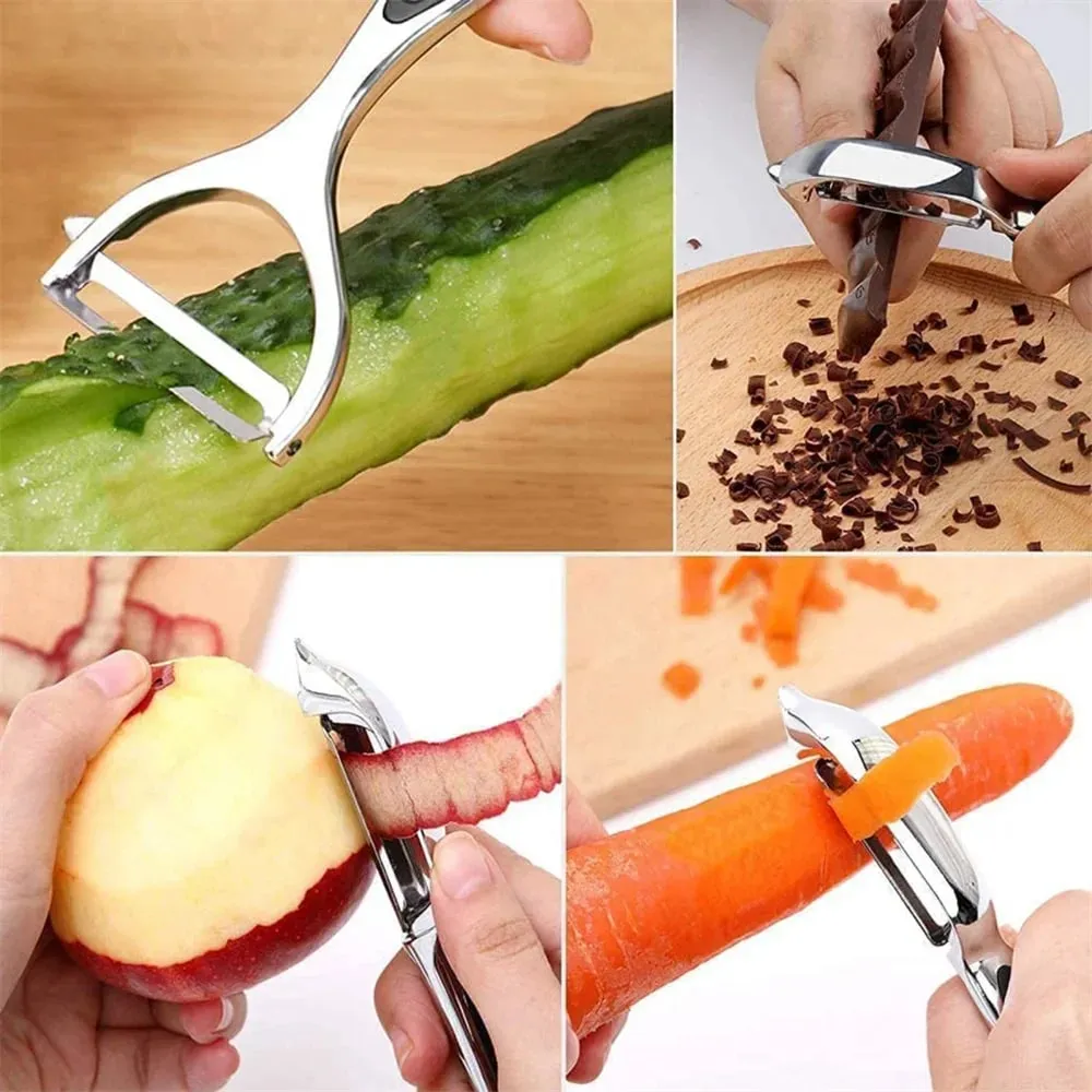 สแตนเลสสตีลผัก Peeler Potato Peeler มัลติฟังก์ชั่แครอทเครื่องขูดผลไม้เครื่องมืออุปกรณ์ครัว Gourmet Pelador Bar — image 3