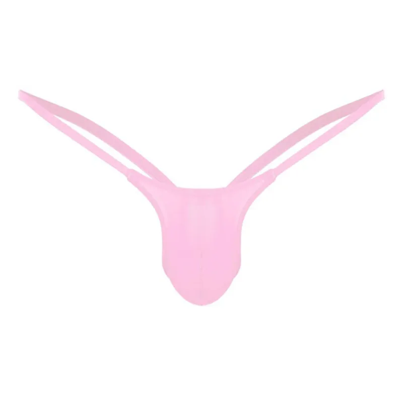 울트라 얇은 게이 남성 끈 팬티 g-문자열 원활한 남성 Jockstrap 마이크로 T 백 속옷 남성 문자열 비키니 수영복 파우치 언더 팬츠 A50 — image 2