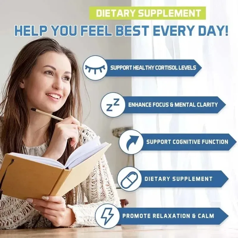 16-in-1 Super Calm Cortisol Manager Supplement - Verbetert de focus en mentale helderheid Verlicht vermoeidheid voor dames en heren — image 5