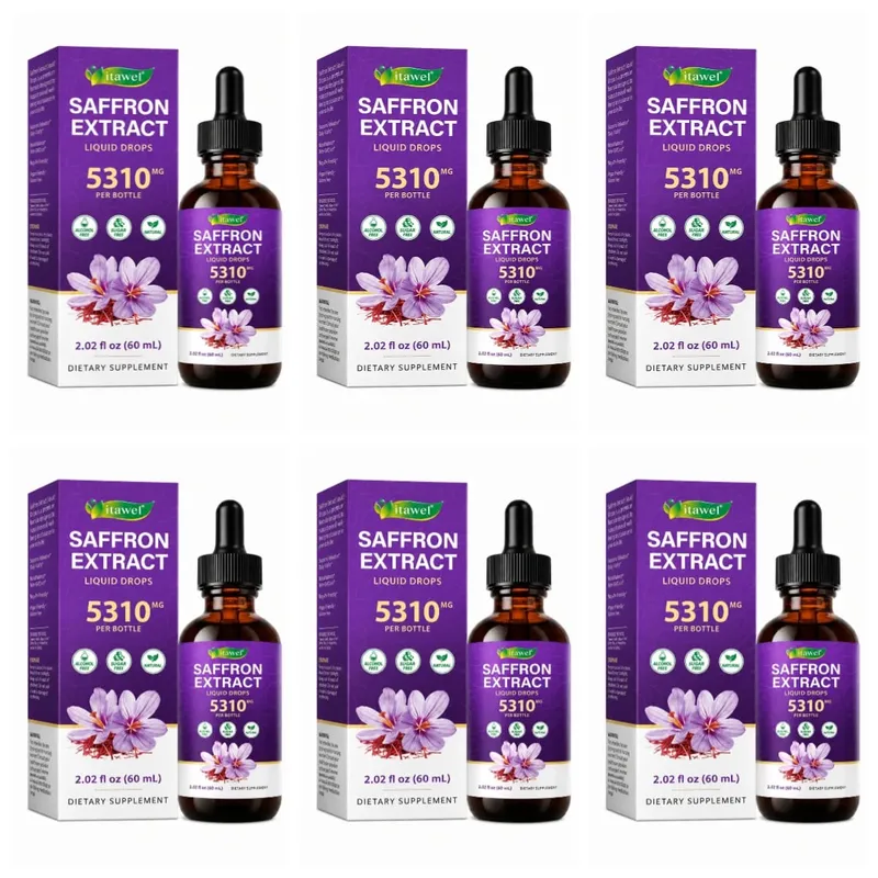 Saffron Extract Liquid Drops 117mg bawat Serving para sa Antioxidant Balanced Mood Healthy Sleep & Premenstrual Comfort Support 60ML — image 11