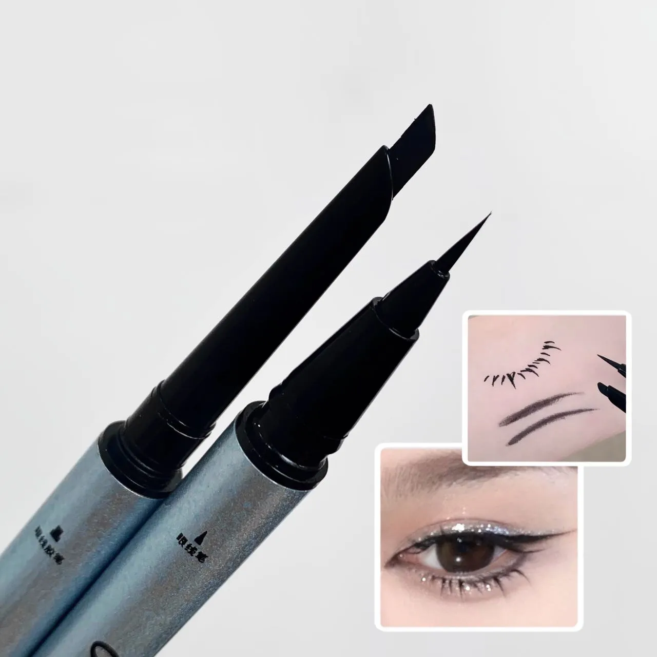 1pc Doppel Kopf Ultra-feine Matte Rot Braun Eyeliner Stift Wasserdicht Schwarz Braun Eyeliner Gel Bleistift Schnell Trocknend einfach Tragen Eye Liner — image 7