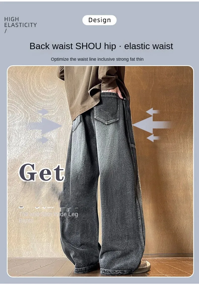 Herren Jeans Mann Hosen Frühling American Retro Patchwork Bequeme Große Größe Lose Denim Hosen Plus Size Böden Stilvoll Lässig — image 8