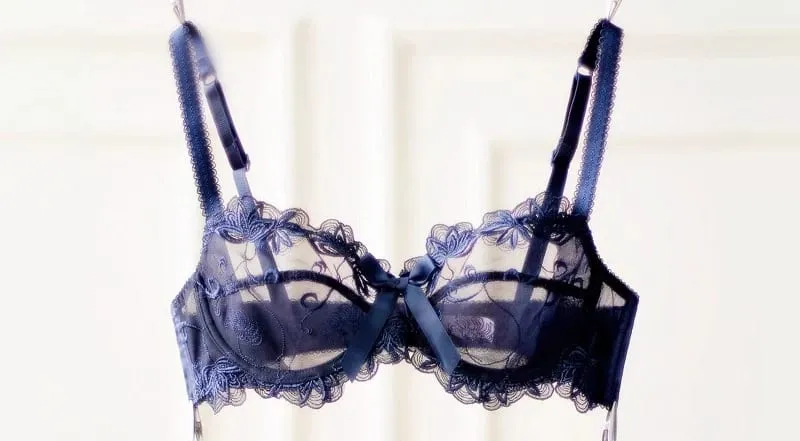 Bralet Tipis Tanpa Empuk untuk Payudara Kecil Ultra Nipis Bra Renda Boleh Laras Set Pakaian Dalam Halterneck Seksi untuk Wanita BANERDANNI — image 13