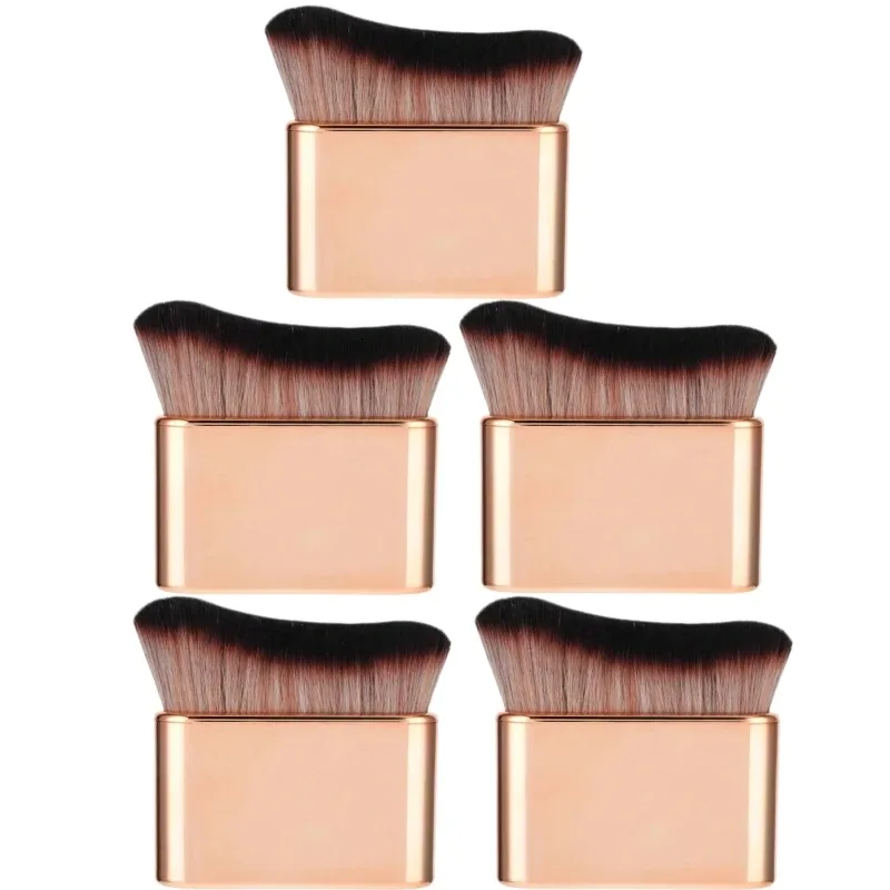 Pennello autoabbronzante per il corpo Pennelli per trucco morbidi dorati Pennello autoabbronzante portatile Strumenti per applicare la crema solare per fondotinta per collo e gambe