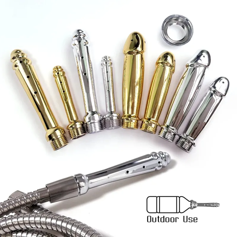ABS anal vaginal douche Konverteringshoved til udendørs brug Bagkammer vanding multifunktion plug-in bruser sexlegetøj — image 4