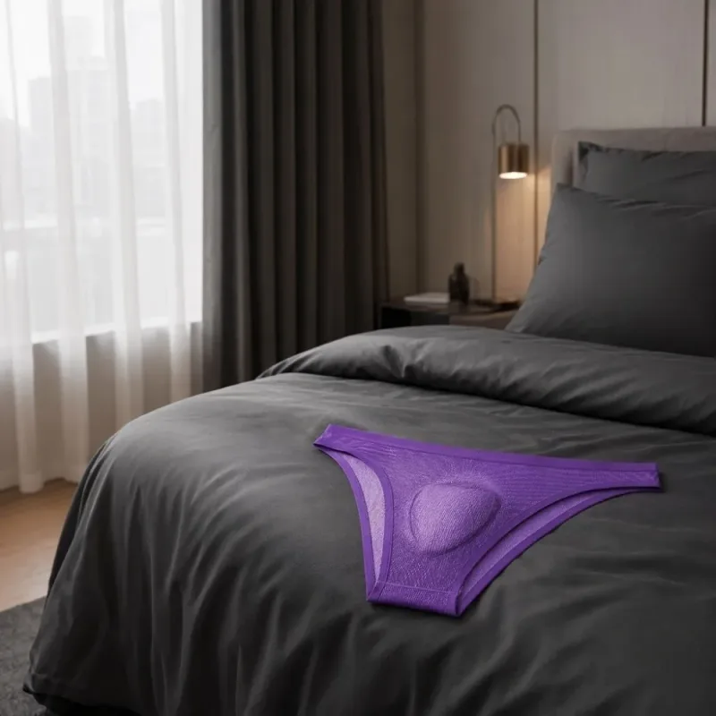 Bequeme Herren-Triangel-Höschen aus Eisseide, atmungsaktiv, große Größe, dünne Slips für Herren, Dessous, Unterhose, Unterwäsche für Herren — image 4