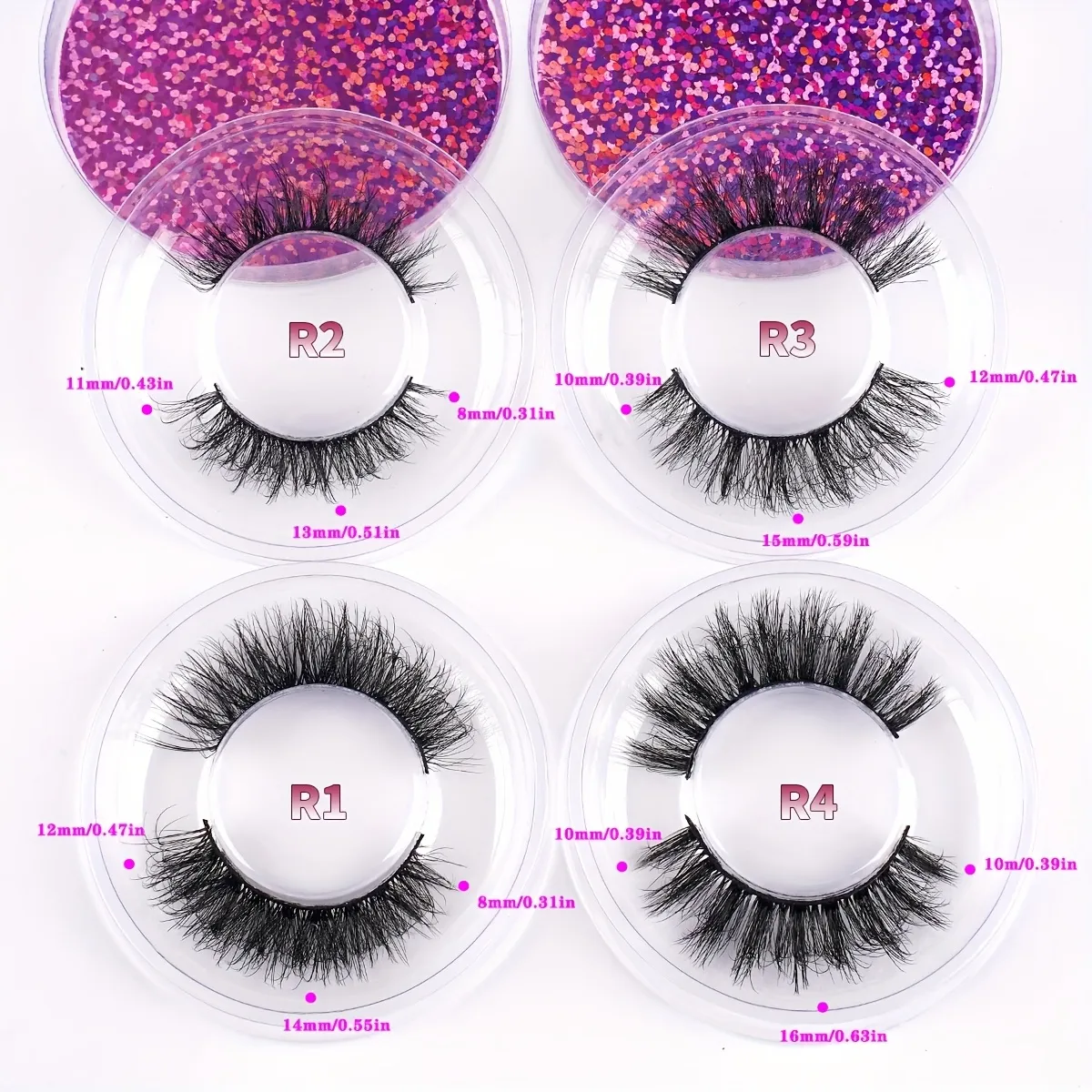 20 Đôi 4 Phong Cách Wispy Giả Chồn Lông Mi Giả Hỗn Hợp Kịch Tính Dày Cong Lông Tơ Dải Lông Mi Multipack Cho Mắt Bộ Trang Điểm — image 4