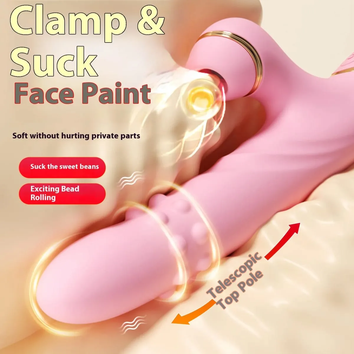 vibratore per le donne tallone telescopica pistola di spinta succhiare il clitoride vibratore ricarica usb giocattolo adulto del sesso dildo stimolatore del punto g vibra — image 2
