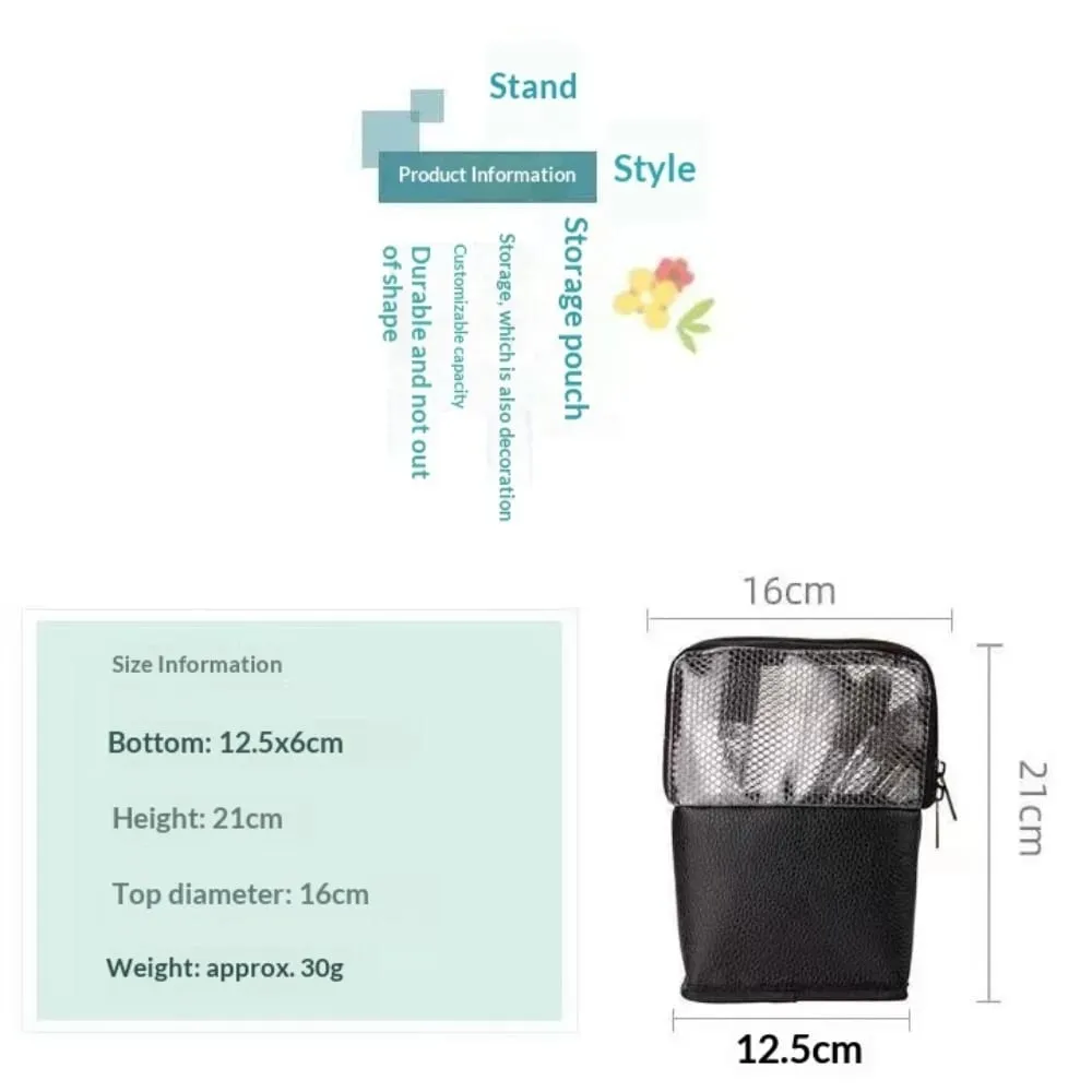 Stojací síťovaná taška na štětce na make-up Voděodolný organizér na štětce na make-up Holer Women Dívčí kosmetická taška na toaletní potřeby — image 4