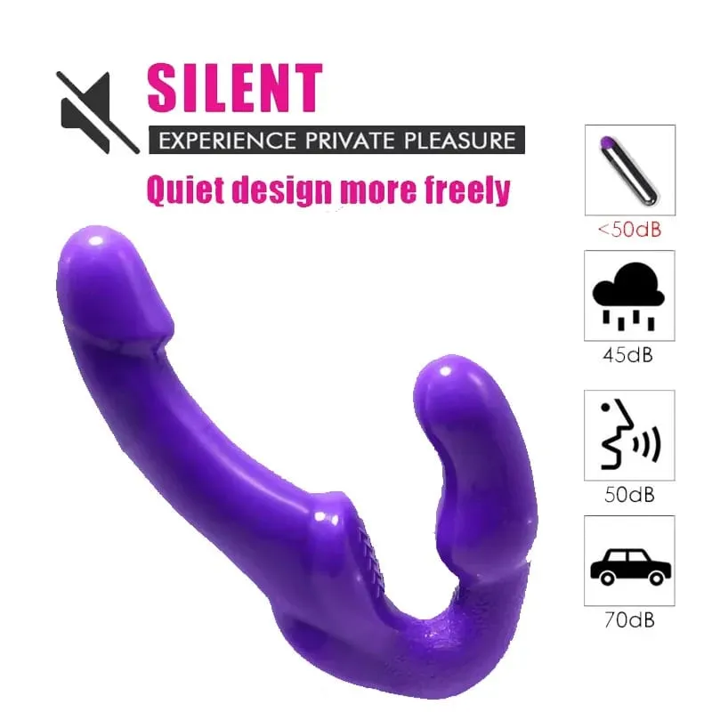 Gode vibrateur sans bretelles avec télécommande sans fil, Double pénétration, produits pour adultes, jouets sexuels pour femmes lesbiennes — image 4