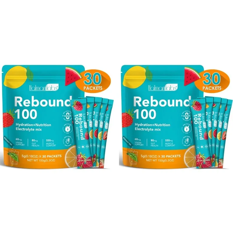 Hatmanlabs Rebound 100 Electrolyte Mix Pulver Sockerfri med Kalium Magnesium Zink Stöder muskelkomfort 30 paket — image 8