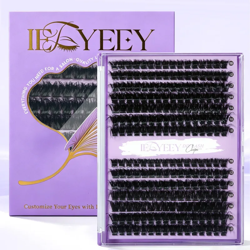 5D Volume Fluffy Lashes กลุ่ม 50D-150D ธรรมชาติหนา Mink Cluster Lashes 10-18 มม.ความยาวผสม DIY ขนตา