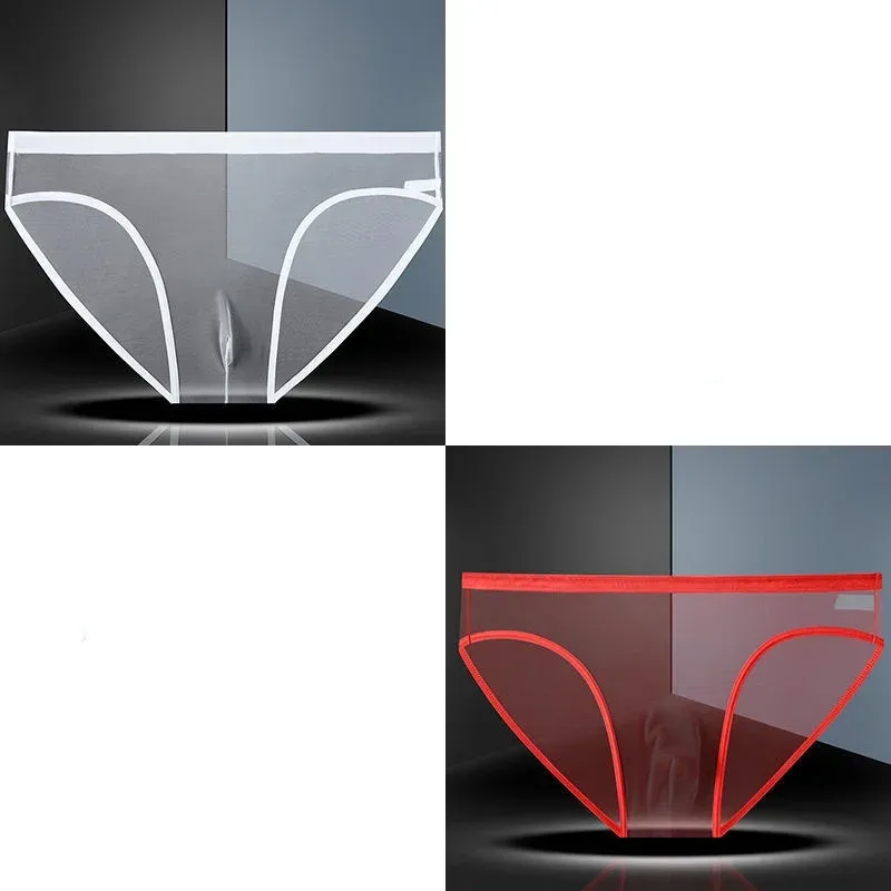 Transparente Unterwäsche Hot Man Pants Ultradünne Perspektive Mid-Rise Male Mesh Slips Homme Höschen Plus Size — image 28