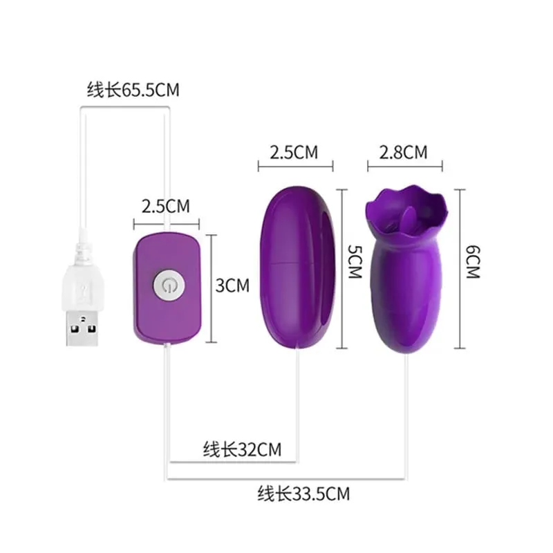 Potente stimolatore clitorideo a doppio proiettile vibrante Uovo G Spot Giocattolo sessuale impermeabile ricaricabile tramite USB per le donne — image 8