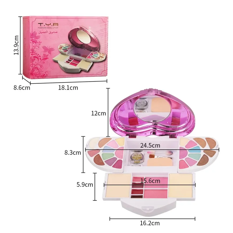 Kit trucco Set completo per donna Multifunzionale Tutto in una scatola 32 colori Cipria Ombretto Evidenziatore Pennello Tavolozza trucco — image 6