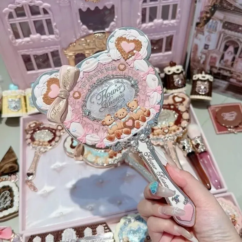 Flower Knows Mirror Moonlight Mermaid THE SWEETIE BEAR Collection Handheld Mirror Limited White Blue Pink Fairy Mirrors — image 10