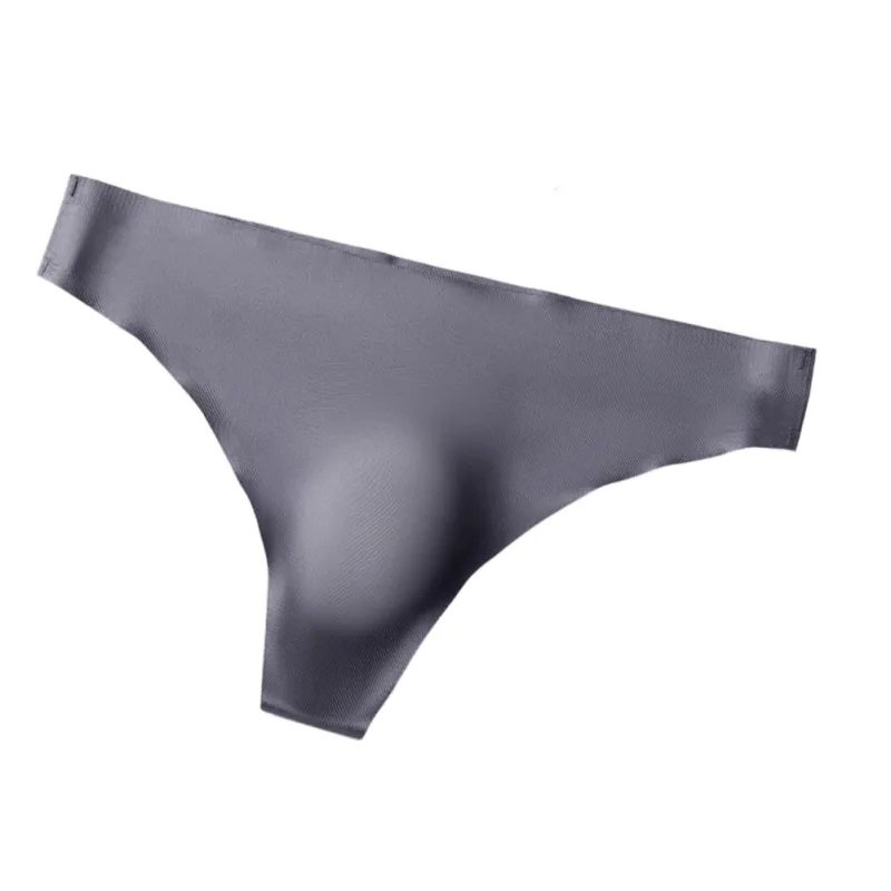 ผู้ชายไม่มีรอยต่อผ้าไหมน้ำแข็งชุดชั้นใน G-String 3D Bulge POUCH Low-RISE T-Back Thongs Low RISE Men กางเกงบิกินี่ U กระเป๋าชุดชั้นใน — image 14