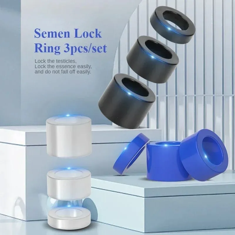 ชาย Ball Stretcher Testis Restraints Cock แหวนอวัยวะเพศชาย Erection Lasting Time Delay Ejaculation Sex ของเล่นสำหรับชายเกย์ผู้ใหญ่เกม — image 3