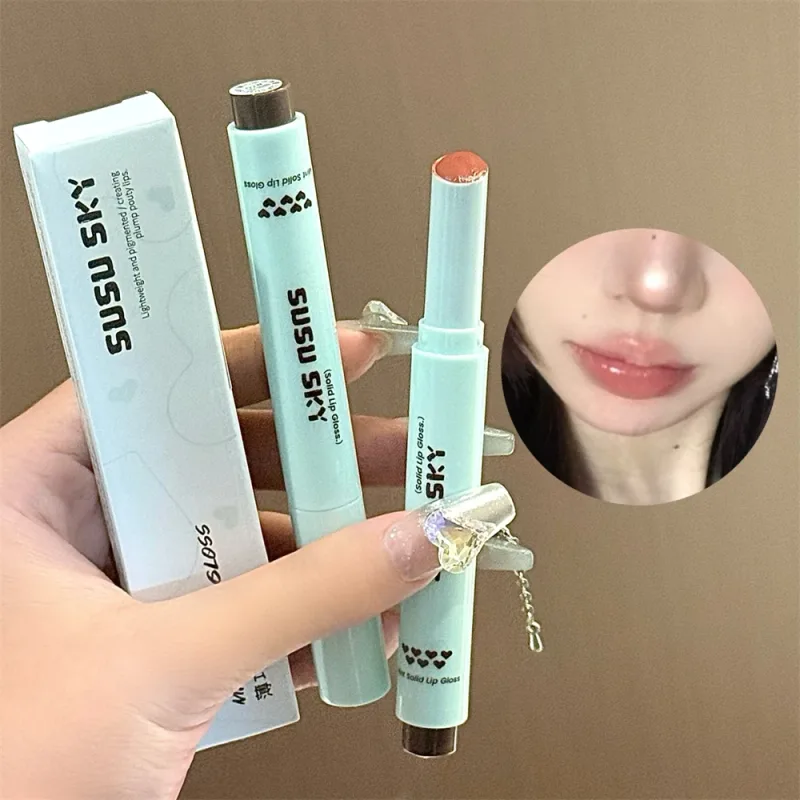 Jelly Solid Lip Gloss Mirror Orange Röd Fuktgivande Vattenfärgad Läppbalsam Non-Fläck Cup Långvarig Plumping Lipstick Makeup — image 5
