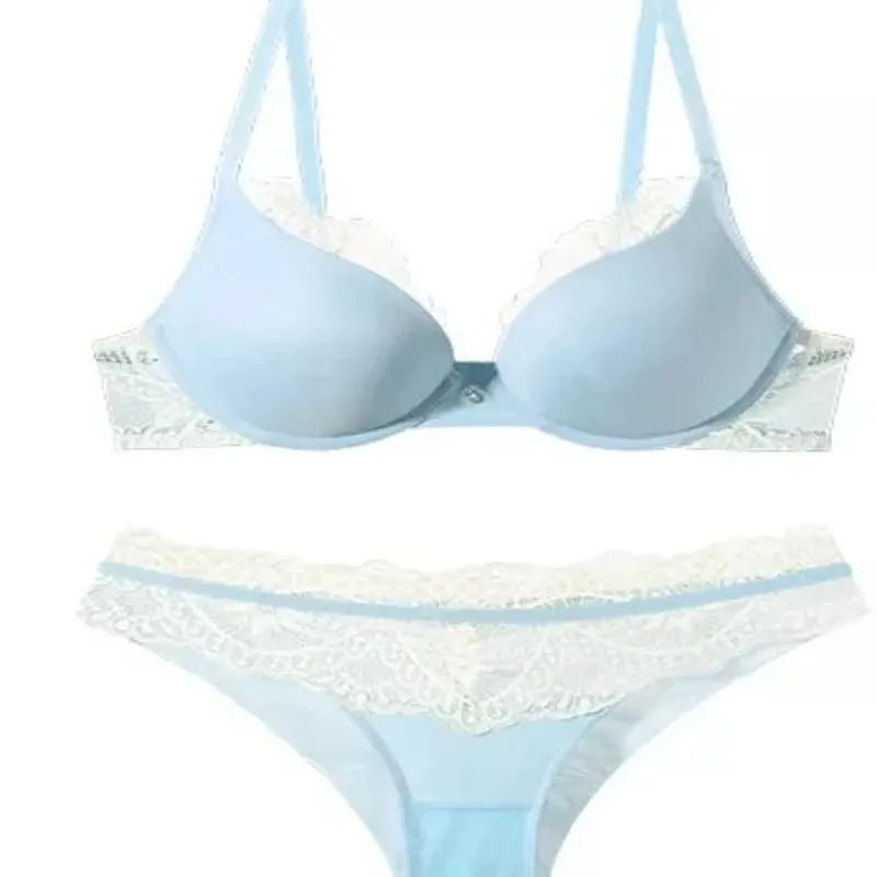 Komplet bielizny damskiej z koronką biustonosz push-up zapobiegający zwiotczeniu wsparcie miękkie fiszbiny lekki komfort moda damska komplet bielizny — image 2