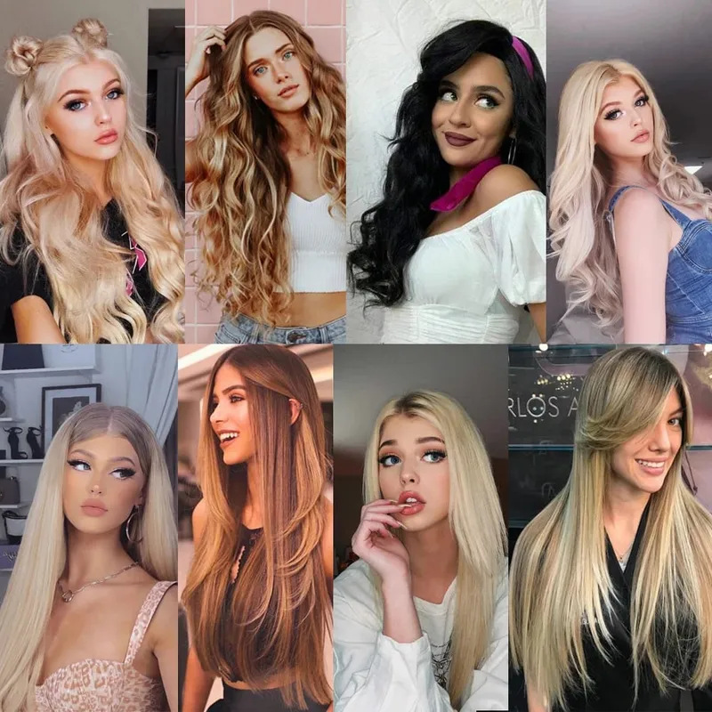 No Clips In Long Wavy Hair Extension Invisible Wire Hidden Fish Line False Hair Piece Synthetic Natural Black Blonde 16”22”32” — image 6