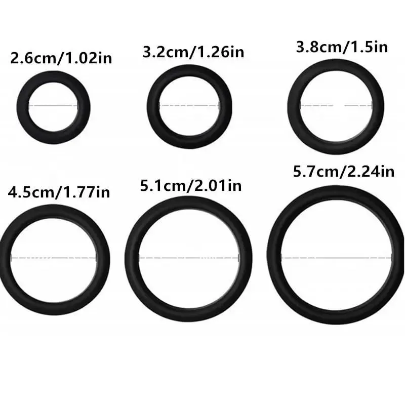 Anneau de pénis en Silicone, 6 tailles, verrouillage Scrotum, extension d'érection, retardement de l'éjaculation, produits pour adultes, jouets sexuels pour hommes — image 6