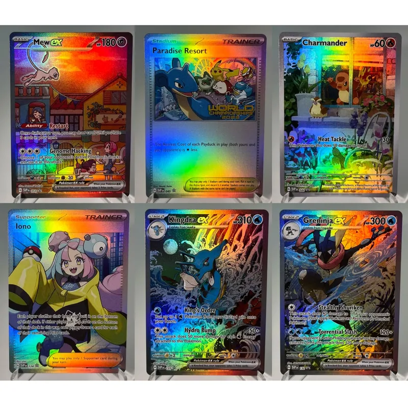 Kad PKM Prismatic Evolutions PTCG5-A GX Rainbow Umbreon Sylveon Leafeon ex Rare Collection Battle Toys Hadiah untuk Hobi — image 6