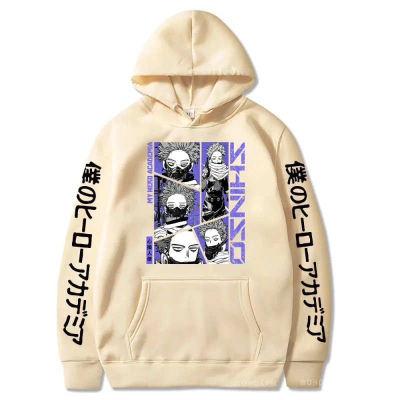 Anime My Hero Academia Hoodies Shinso Hitoshi Print Pullover Sweatshirts Harajuku Cartoon Style Crewneck Women Men Street Hoody — image 6