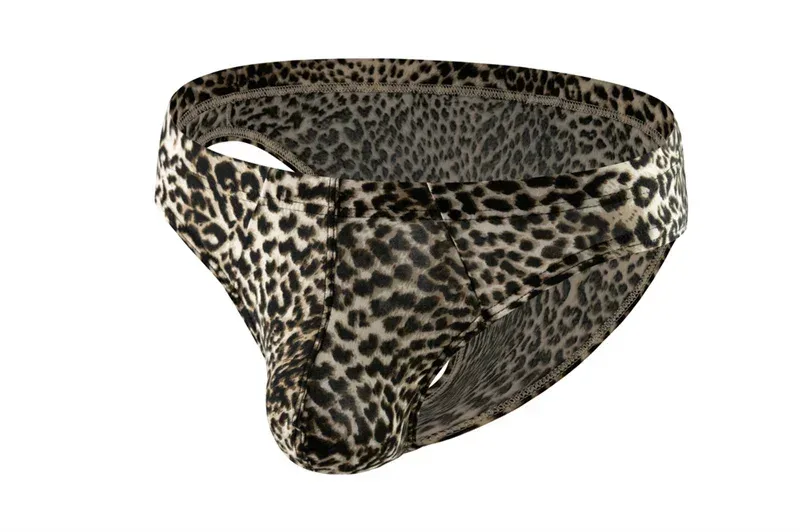 Seluar Dalam Lelaki Seksi Seluar Dalam Corak Leopard Pinggang Rendah Seluar Slip Lembut Pakaian Dalam Seluar Dalam Kantung Tangas Sexis De Hombre
