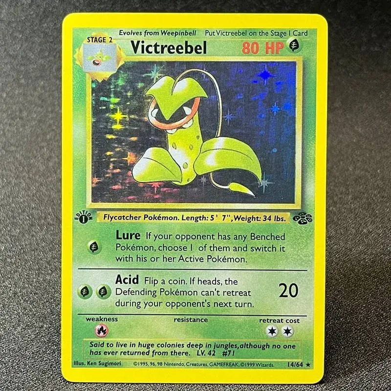 Carte foil PKM Charizard Blastoise Venusaur Alakazam Mewtwo Zapdos Raichu 1996 1a edizione Game Collection Carte proxy PTCG — image 15
