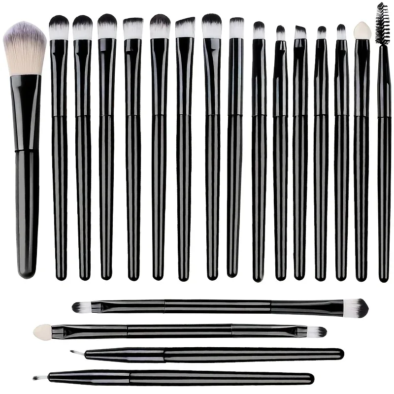 Conjunto de pincéis de maquiagem para os olhos, 20 peças, portátil, macio, ferramentas de beleza, base, sombra, delineador, multifuncional, iniciante — image 9