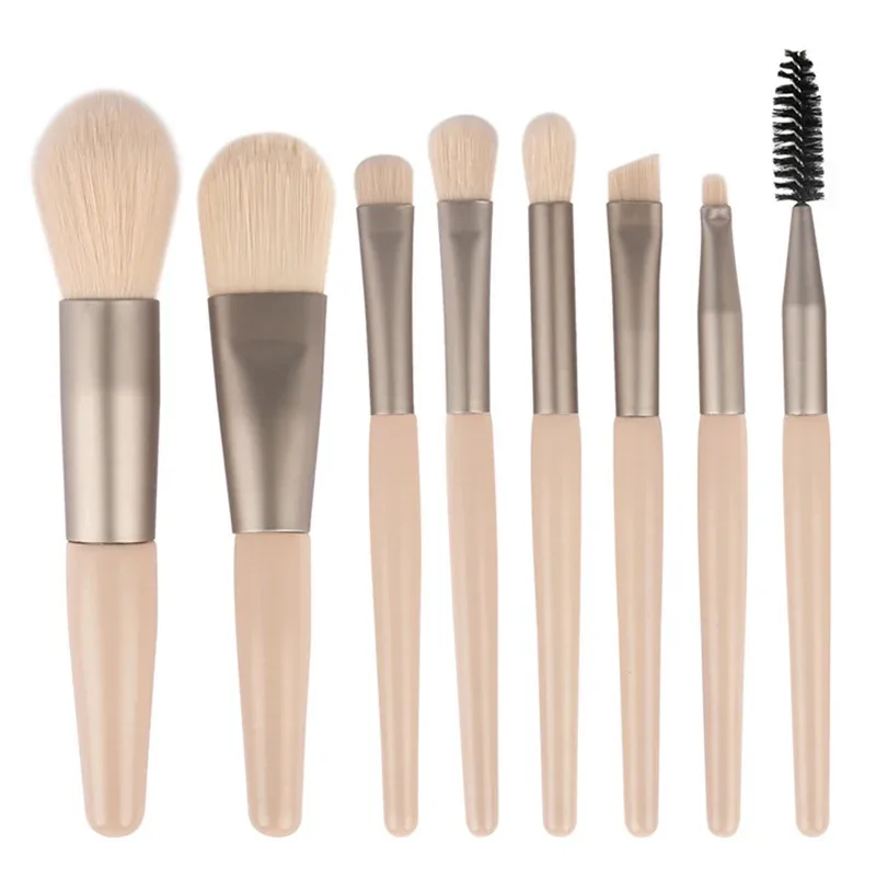 8Pcs Tragbare Make-Up Pinsel Set Frauen Kosmetik Lidschatten Erröten Pulver Schatten Foundation Blush Blending Concealer Make-Up-Tools — image 9