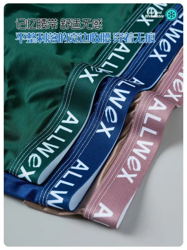 Nahtlose Slips aus Eisseide für Männer, sexy, glatte Unterwäsche, 3D-Beutel-Unterhose, bequeme Dessous-Höschen, männliche Low-Rise-Slips — image 17